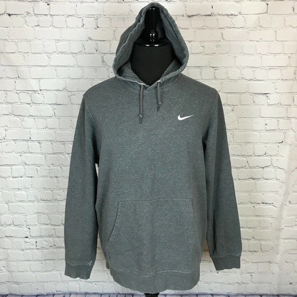 Vintage Nike Blue Tag Hoodie Pullover XL Swoosh Gray Size X-Large Mens - Picture 1 of 7